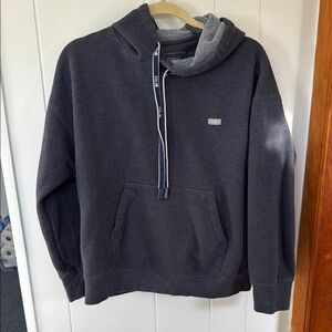 FIGS Black Hoodie with Gray Accents